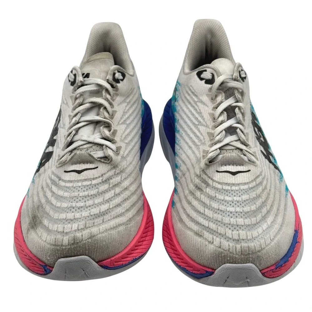 Hoka Mach 5 Men's Size 12 D Running Shoes White Blue Pink PROFLY+1127893 WSBB‎